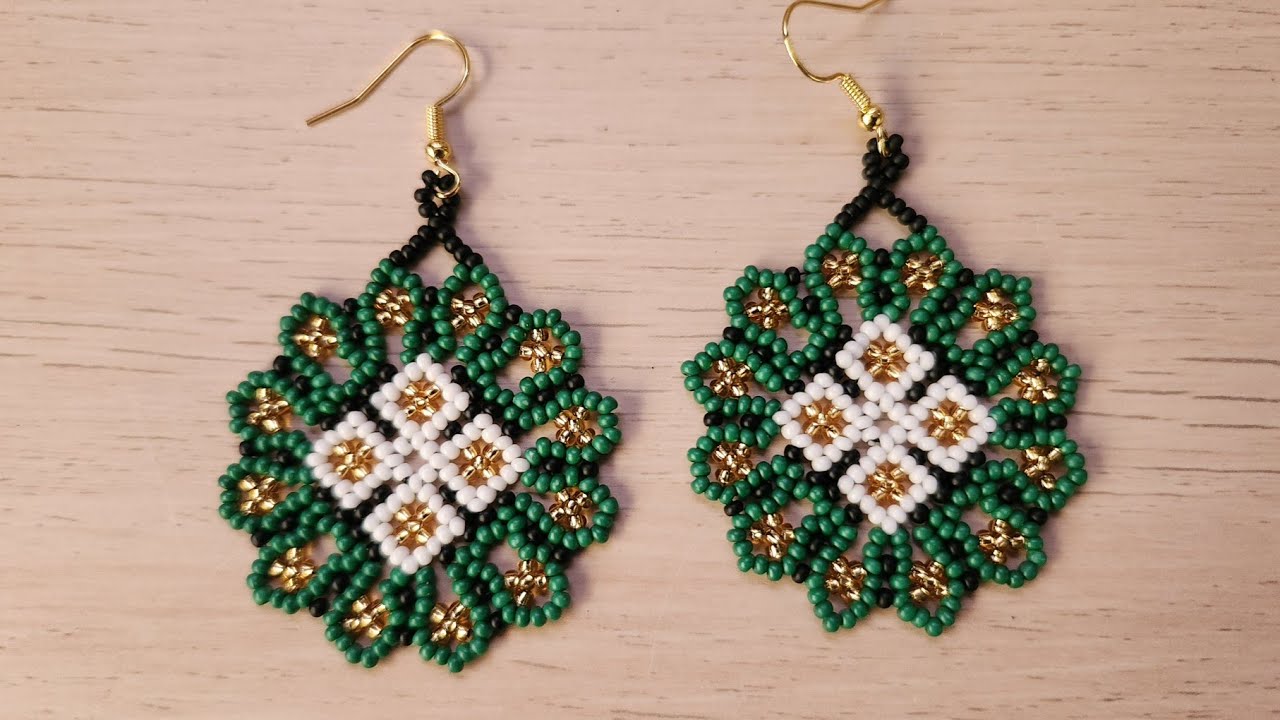 ПРОСТЫЕ УКРАШЕНИЯ ШАГ ЗА ШАГОМ: Серьги из бисера Уичоли #серьги #серьгиизбисера #украшения