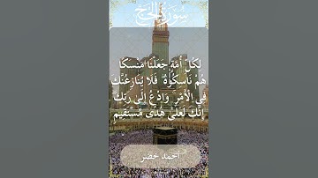 22 Al Hajj  Al Sheikh Ahmed Khedr الشيخ أحمد خضر   سورة الحج  27
