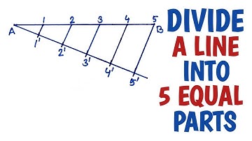 How to divide a line into 5 equal parts with compass.........