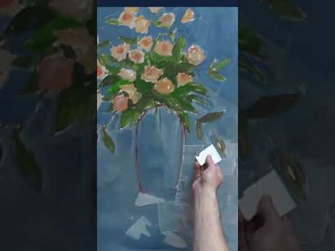 Цветы акрилом. Работа