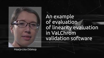 An example of linearity evaluation in VaLChrom validation software