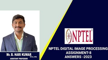 NPTEL Digital Image Processing Assignment-8 Answers-2023  #digitalimageprocessing #intelugu #shorts
