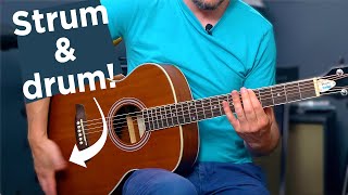 How to Strum and Drum - Percussive Acoustic Guitar Lesson 1 screenshot 1