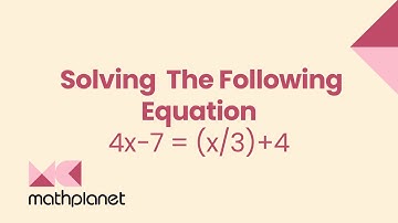 How to Solve Equations with Variables on Both Sides