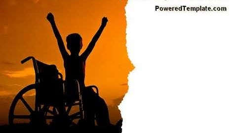 Disabled Children PowerPoint Template by PoweredTemplate.com