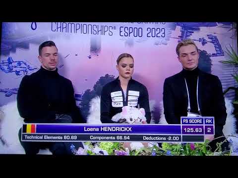 Loena Hendrickx 2023 Euros FS Reaction