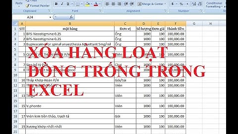 Hướng dẫn cách xóa hàng loạt dòng trống trong excel