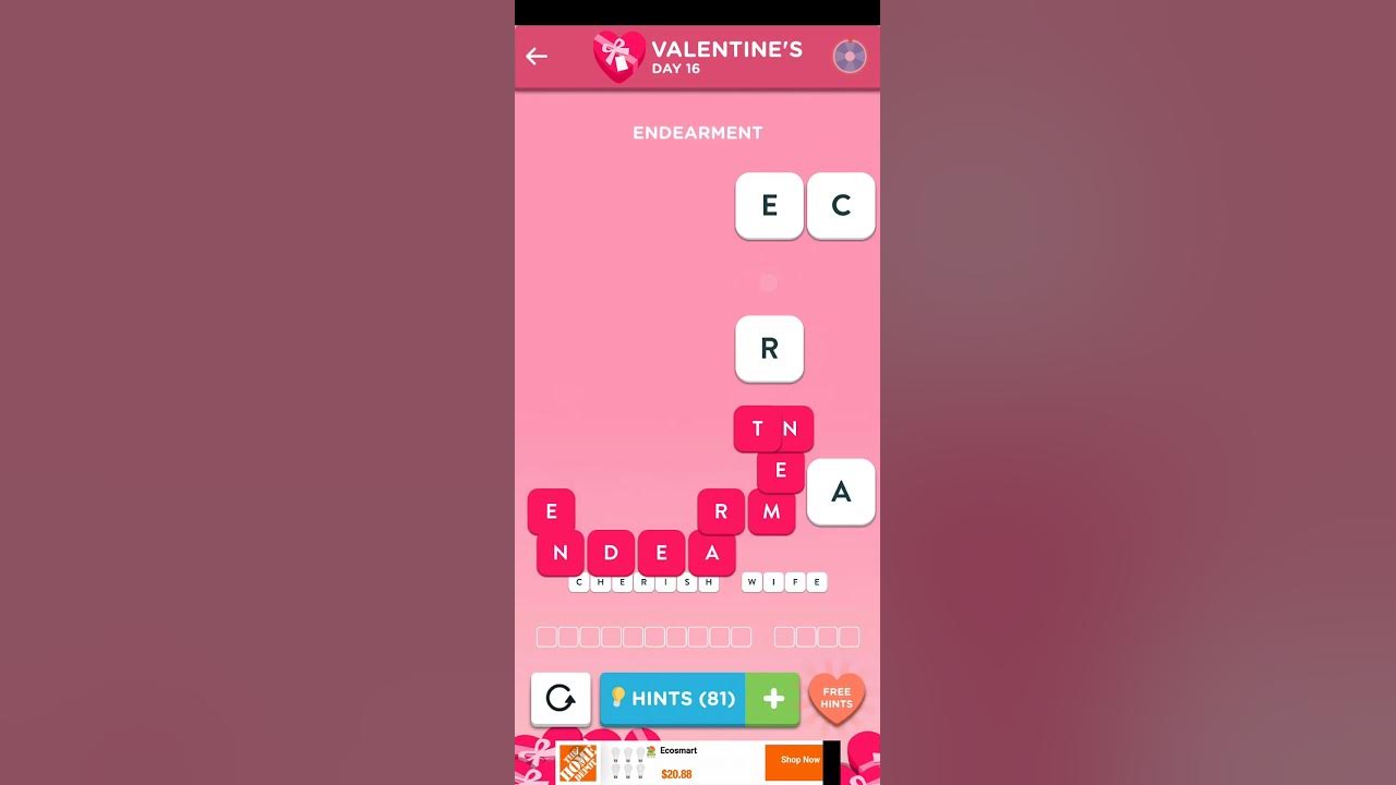 Wordbrain 2 Valentines Event DAY 16 Answers [February 13 2024] YouTube