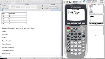 Finding Measures of Central Tendency and Quartiles for a table using the TI 84