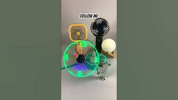 My fan is not only a clock but also displays the temperature and is small and convenient #foryou