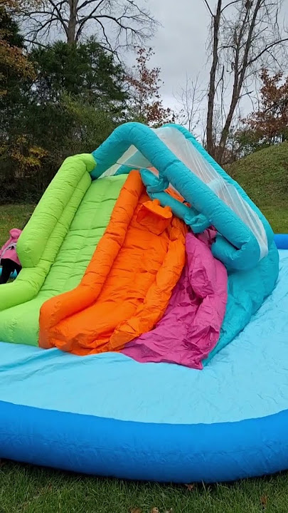 H20GO Triple Slide | Inflatable Water Slide | Triple Watersplash Slide #shorts #pool #slide