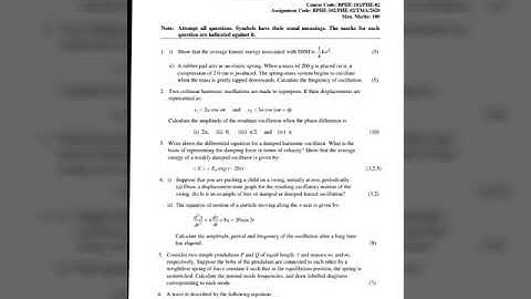 BPHE 102...Assignment 2020.....