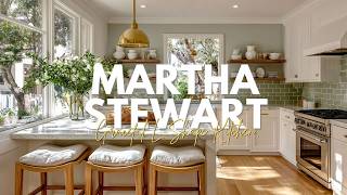 Graceful L Shape Kitchen Inspired by Martha Stewart Simple Winter Tradition