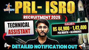 ISRO Recruitment 2025 Out! | ₹1.4 Lakh Salary + Allowances | ISRO Technical Assistant Vacancy 2025