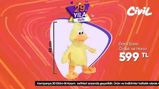 Civil - 29. Yıl Kampanyası Müzikli Dans Eden Ördek Ve Horoz