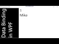 WPF  DataBinding,