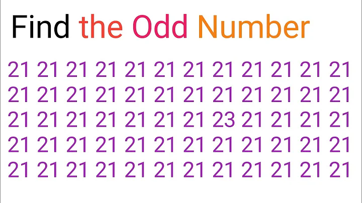 Only 1% Can Find the Odd Number — Genius Challenge