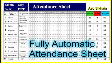 How to make Attendance Sheet in Ms Excel? #sohailsaeed #aaosikhain #msofficeexcel