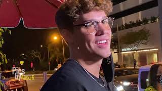 Noah Beck Gives Paparazzi a Lengthy Interview at Boa Steakhouse (Feat. Dixie D'Amelio)