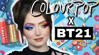 COLOURPOP x BT21 FULL COLLECTION REVIEW AND TUTORIAL