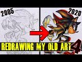 I tried Redrawing my OLD "BAD" Art | My First Drawing's.. SHADOW The Hedgehog | 4