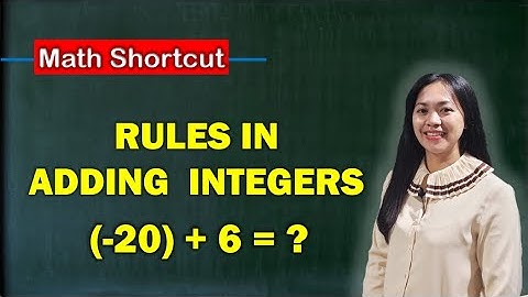 Rules in Adding Integers - Math Tutorial Tagalog