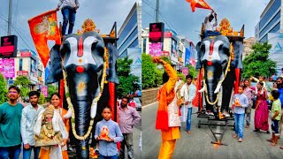 Ganesh Shobha Yatra On Big Elephant 2021 RakeshBonam Anna