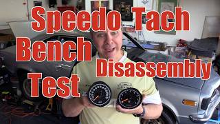 How to Bench Test Vintage Japanese Car Gauges Speedo Tach Dimmer Lights + Disassembly JDM Vlog 81