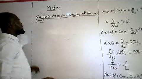 MATHEMATICS- SURFACE AREA AND VOLUME OF COMMON SOLID:CONE