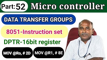 Microprocessor Instructions set Data Transfer groups in tamil