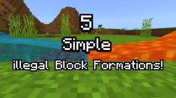 5 Simple illegal Glitched Block Formations 100% in Survival Minecraft! MCPE/Xbox/Windows/Switch/PS