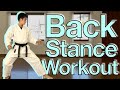 Karate Tabata Workout for Back Stance / Kokutsu Dachi