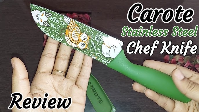 🌺PRINTED STAINLESS STEEL KNIVES🔪🍀#trending Kitchen CHEF KNIFE CAROTE  Santoku Knife INSTAGRAM  