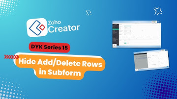 #15 How to Hide Add Row / Delete Row in a Subform Using Field Rules in #ZohoCreator ( தமிழில் ) !