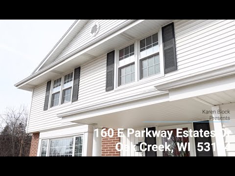 160 E Parkway Estates Dr, Oak Creek, WI home video tour