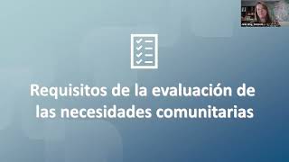 Los criterios de las CCBHC: Evaluación de las necesidades comunitarias