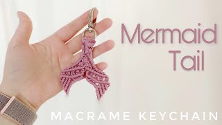 Macrame Mermaid Keychain