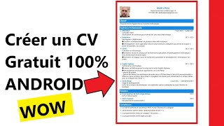 Comment Créer un cv gratuitement et facilement  avec cette application Android 2022 sans Word