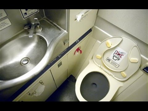 Flushing a super powerful Airplane toilet