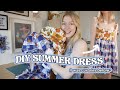 DIY a super EASY spring/summer dress | very* beginner friendly w/ pattern | THRIFT FLIP