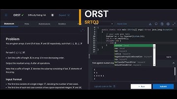 CodeChef Starters 116 ORST Problem Solution || #SRTO3 #codechef #Starters116 #java #dsa