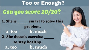 Too or Enough? English grammar test l Grammar Guardian 💥