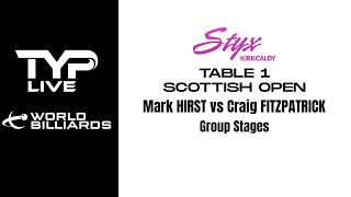 Mark Hirst vs Craig Fitzpatrick | Group Stages | Scottish Open 2022 | World Billiards