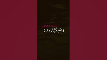 ((مَآ أَصَابَ مِن مُّصِيبَةٍ إِلَّا بِإِذْنِ ٱللَّهِ ۗ )) القارئ: سعد الغامدي🌺🌟