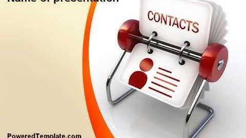 Contacts Stand PowerPoint Template by PoweredTemplate.com