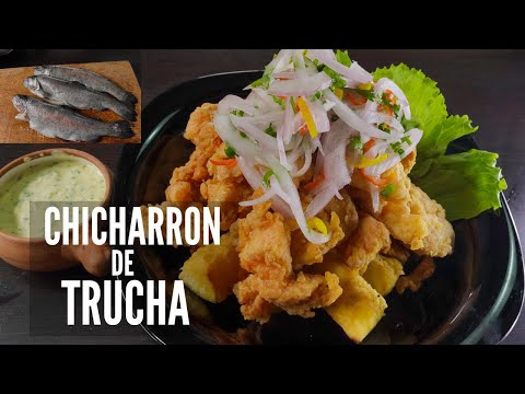 CHICHARRÓN DE PESCADO TRUCHA | Receta Peruana | Abelca