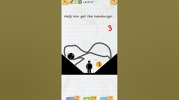 Draw to save \\ Help him get the hamburger \\ #shortvideo #puzzlegame #short #puzzle