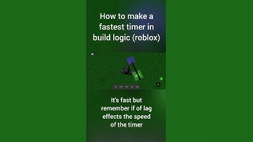 how to make a fastest timer in build logic (roblox)