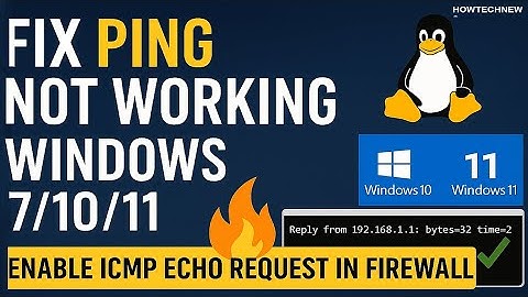 👉 Fix Ping Not Working in Windows 7/10/11 | Enable ICMP Echo Request in Firewall | VMware #ping