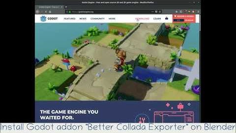 Godot Tutorial : Import and Export mesh and animation from Blender